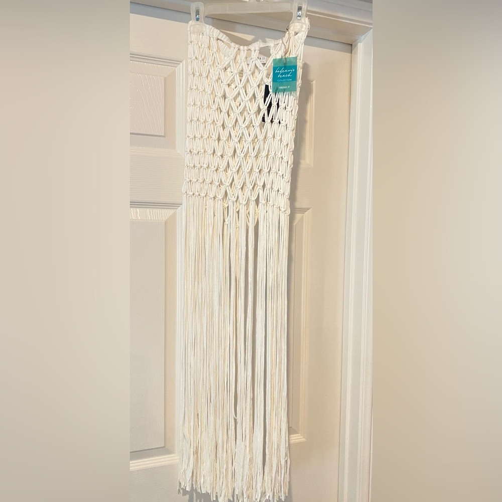 New white Maxi skirt coverup